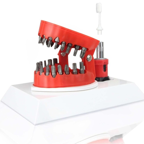 Red 2-in-1 denture Screwdriver Desk Gadget - Picture 4 of 5